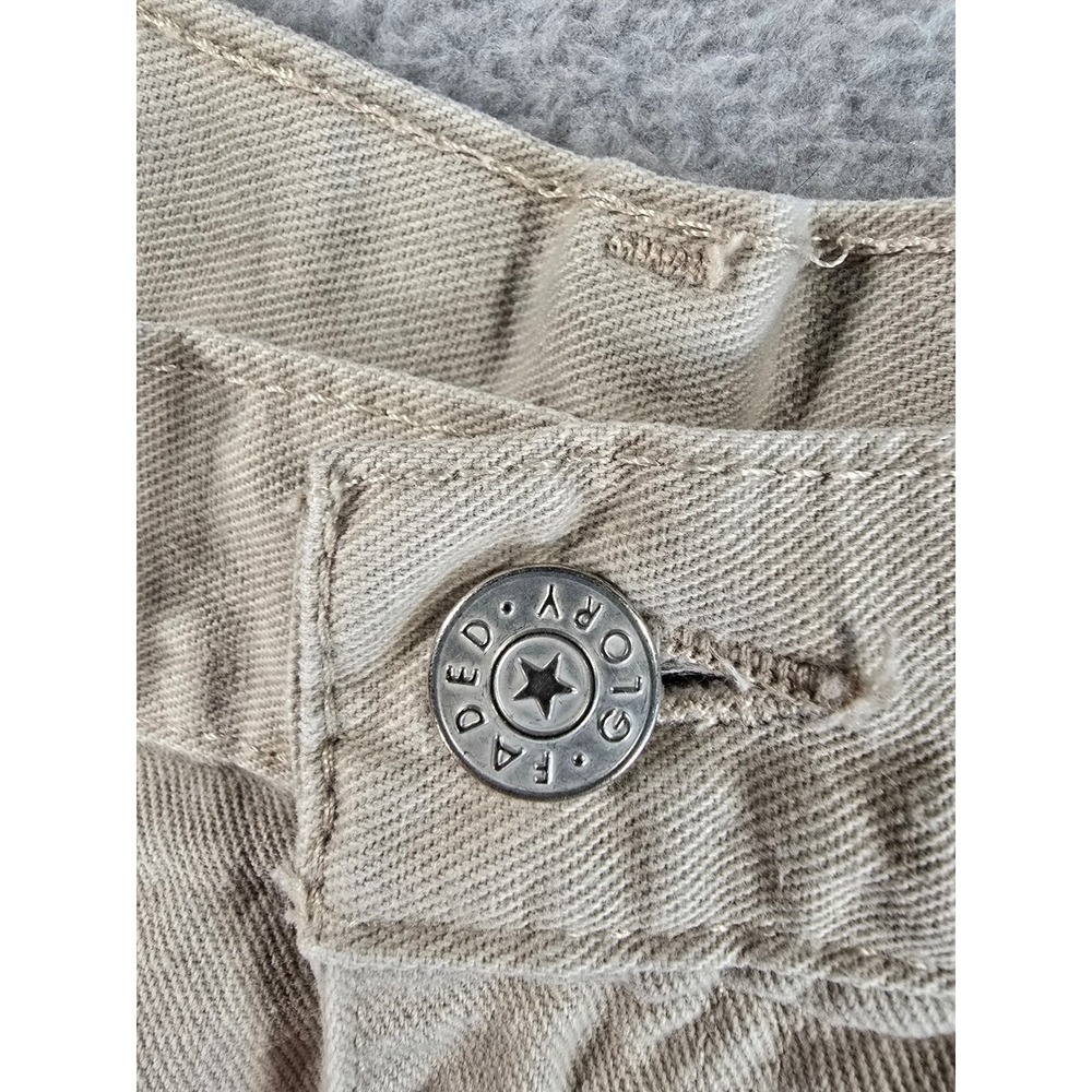 Vintage 90s Faded Glory High Waisted Khaki Cotton Mom Shorts Tan Size 12 - Picture 10 of 10